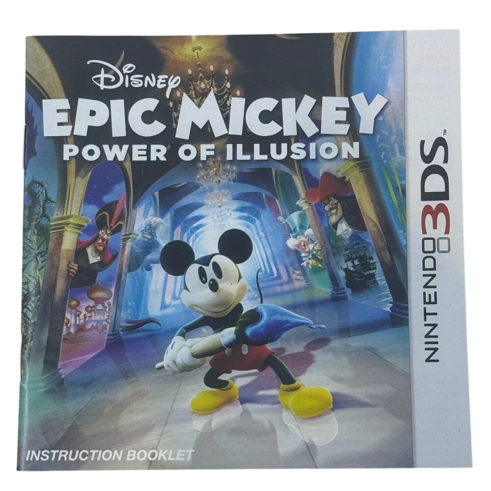Disney Epic Mickey Power‎ of Illusion Nintendo 3DS Instruction Booklet 2012